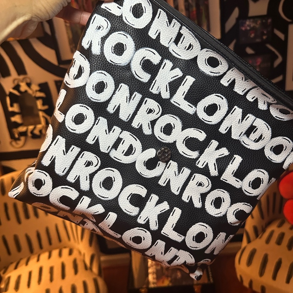 LONDON ROCK HANDPAINTED PAPER BAG CLUTCH - Picture 5 of 7
